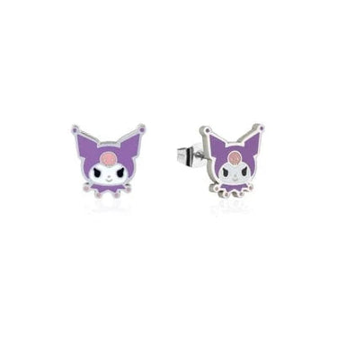 Techzone Geelong ECC Sanrio Hello Kitty Kuromi Stud Earrings Silver